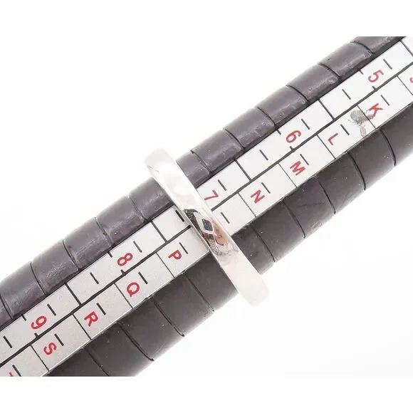 925 Sterling Silver Vintage Ring Rectangle Cut Halo Orange Sapphire Sz 7 RG29263 - Picture 6 of 8